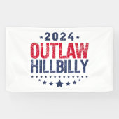トランプ・ヴァンス2024アウトローのヒルビリー米国国旗 横断幕 (横)