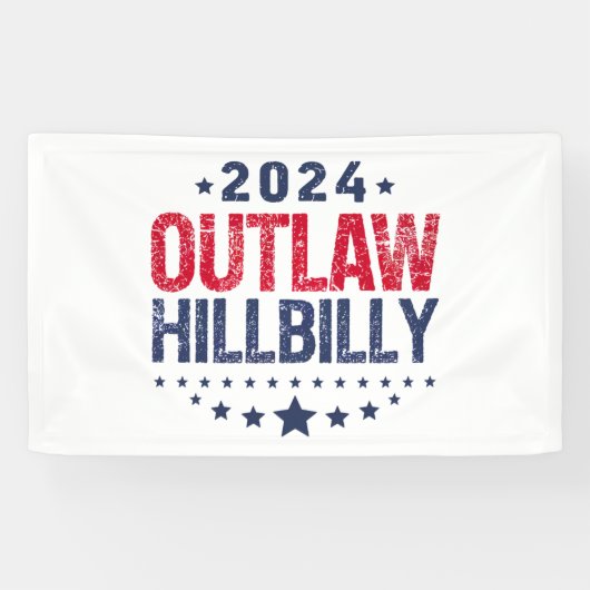 トランプ・ヴァンス2024アウトローのヒルビリー米国国旗 横断幕 (横)