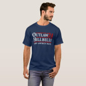 トランプ・ヴァンス2024アウトローHillbilly USA国旗のヴィンテージ Tシャツ (正面フル)