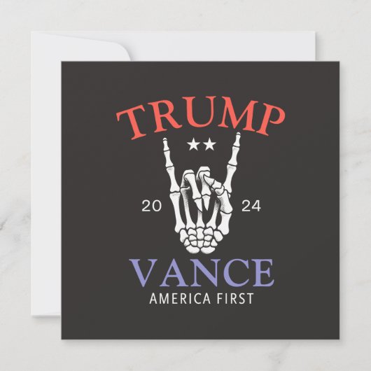 トランプ・ヴァンス2024アメリカ初 カード (正面)