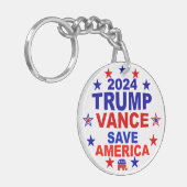 トランプ・ヴァンス2024ア救メリカ キーホルダー (正面左)