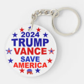 トランプ・ヴァンス2024ア救メリカ キーホルダー (裏面)