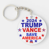 トランプ・ヴァンス2024ア救メリカ キーホルダー (正面)