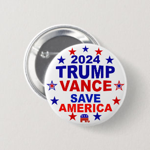トランプ・ヴァンス2024ア救メリカ 缶バッジ