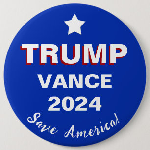 トランプ・ヴァンス2024ア救メリカ! 缶バッジ