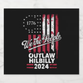 トランプ・ヴァンス2024ドナルド・トランプのアウトロー・ヒルビリー ビールラベル (シングルラベル)