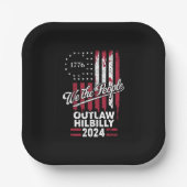 トランプ・ヴァンス2024ドナルド・トランプのアウトロー・ヒルビリー ペーパープレート (正面)