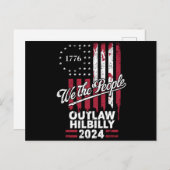 トランプ・ヴァンス2024ドナルド・トランプのアウトロー・ヒルビリー ポストカード (正面/裏面)