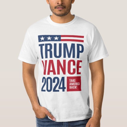 トランプ・ヴァンス2024ドナルド・トランプJ.D.ヴァンス Tシャツ (正面)