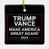 トランプ・ヴァンス2024大統領JD Vance Vice MAGA セラミックオーナメント (正面)