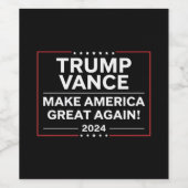 トランプ・ヴァンス2024大統領JD Vance Vice MAGA ワインラベル (シングルラベル)