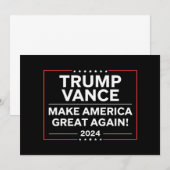 トランプ・ヴァンス2024大統領JD Vance Vice MAGA 招待状 (正面/裏面)