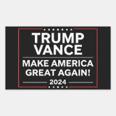 トランプ・ヴァンス2024大統領JD Vance Vice MAGA 長方形シール (正面)