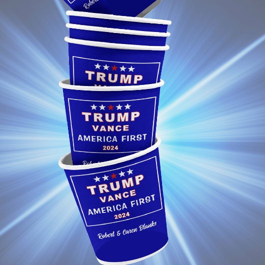 トランプ・ヴァンス2024年選挙オリジナル紙コップ 紙コップ