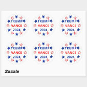 トランプ、ヴァンス2024年選挙ステッカー ラウンドシール (シート)