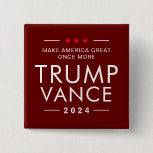 トランプ・ヴァンス2024政治運動大統領の運動 缶バッジ