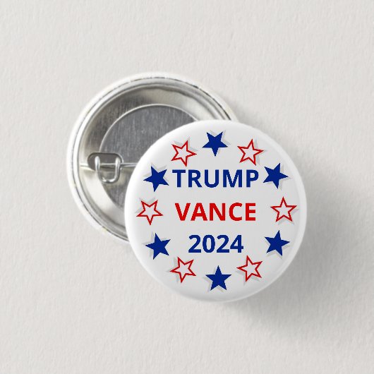 トランプ、ヴァンス2024選挙ボタン 缶バッジ (正面&裏面)