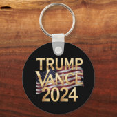 トランプ・ヴァンス2024:はっきりしたアメリカのビジョン キーホルダー (正面)