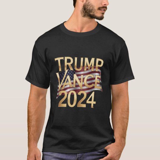 トランプ・ヴァンス2024:はっきりしたアメリカのビジョン Tシャツ (正面)