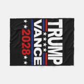 トランプ・ヴァンス2028共和党第3期大統領 フリースブランケット (正面(横))