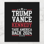 トランプ・ヴァンス・ケネディがアメリカを再び連れ戻す ワインラベル (シングルラベル)