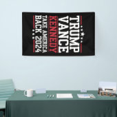 トランプ・ヴァンス・ケネディがアメリカを再び連れ戻す 横断幕 (トレードショー)