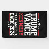 トランプ・ヴァンス・ケネディがアメリカを再び連れ戻す 横断幕 (横)