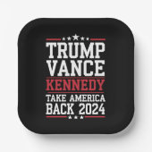 トランプ ヴァンス ケネディがアメリカを取り戻せ ペーパープレート (正面)