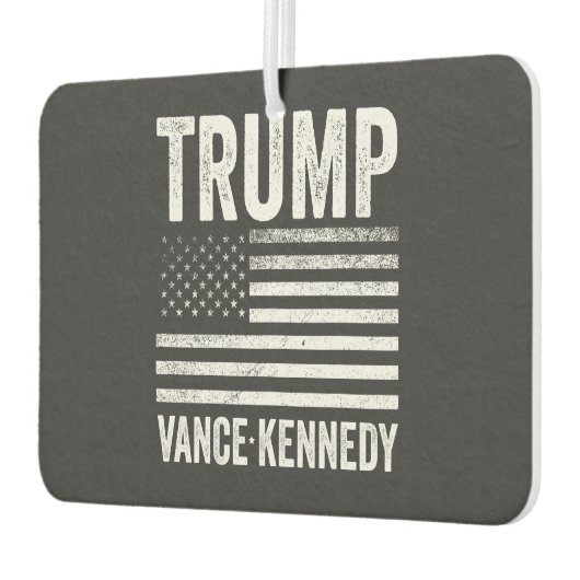 トランプ・ヴァンス・ケネディ選挙2024米国国旗 カーエアーフレッシュナー (左)