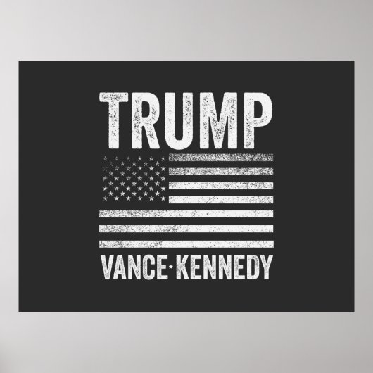 トランプ・ヴァンス・ケネディ選挙2024米国国旗 ポスター (正面)