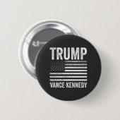 トランプ・ヴァンス・ケネディ選挙2024米国国旗 缶バッジ (正面&裏面)