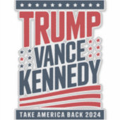 トランプ・ヴァンス・ケネディ2024年アメリカを連れ戻す シール (正面)