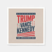 トランプ・ヴァンス・ケネディ2024年アメリカを連れ戻す スタンダードカクテルナプキン (正面)