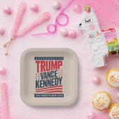 トランプ・ヴァンス・ケネディ2024年アメリカを連れ戻す ペーパープレート (パーティー)