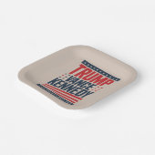 トランプ・ヴァンス・ケネディ2024年アメリカを連れ戻す ペーパープレート (傾斜あり)