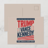 トランプ・ヴァンス・ケネディ2024年アメリカを連れ戻す ポストカード (正面/裏面)