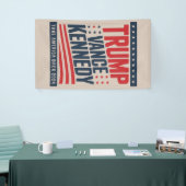 トランプ・ヴァンス・ケネディ2024年アメリカを連れ戻す 横断幕 (トレードショー)