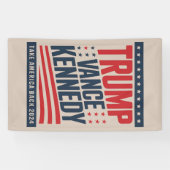 トランプ・ヴァンス・ケネディ2024年アメリカを連れ戻す 横断幕 (横)