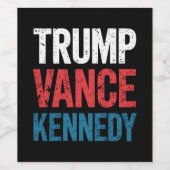トランプ・ヴァンス・ケネディ2024年選挙 ワインラベル (シングルラベル)