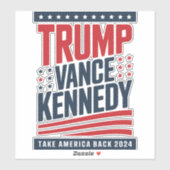トランプ ヴァンス ケネディ アメリカを取り戻せ 2024 シール (シート)