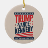 トランプ ヴァンス ケネディ アメリカを取り戻せ 2024 セラミックオーナメント (正面)