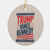 トランプ ヴァンス ケネディ アメリカを取り戻せ 2024 セラミックオーナメント (左)