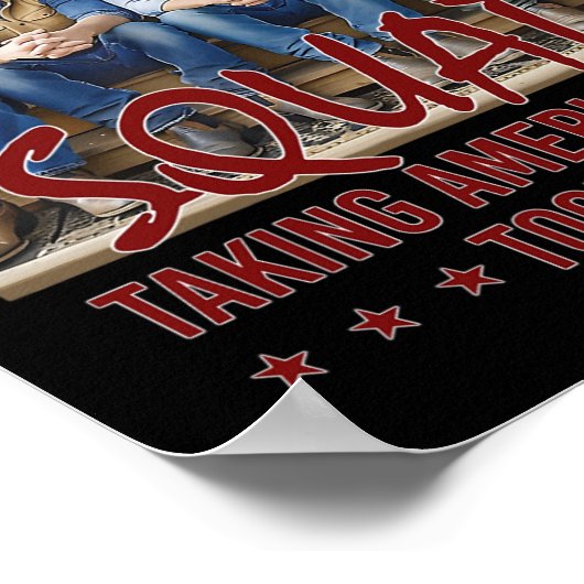 トランプ・ヴァンス・ケネディ・エロン分隊がアメリカを連れ戻す ポスター (角)