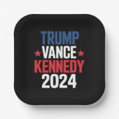 トランプ ヴァンス ケネディ 大統領 2024年 選挙 ペーパープレート (正面)