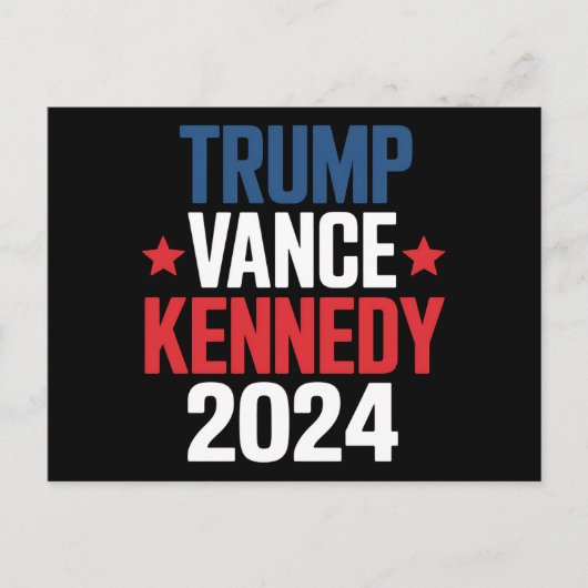トランプ ヴァンス ケネディ 大統領 2024年 選挙 ポストカード (正面)
