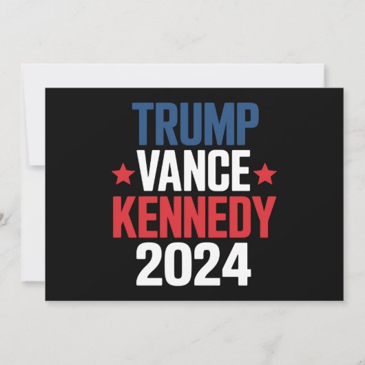 トランプ ヴァンス ケネディ 大統領 2024年 選挙 招待状 (正面)