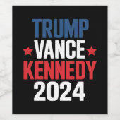 トランプ ヴァンス ケネディ 大統領 2024 選挙 ワインラベル (シングルラベル)