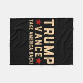 トランプ ヴァンス (表と裏) 重罪人が必要だ フリースブランケット (正面(横))