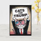 トランプ ヴァンス 2024 の子猫とアヒル トランプ 2024 の猫たち カード (黄色い花)