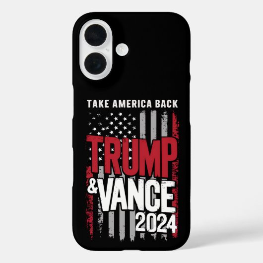 トランプ ヴァンス 2024 アメリカ国旗 アメリカを取り戻せ Case-Mate iPhoneケース (裏面)